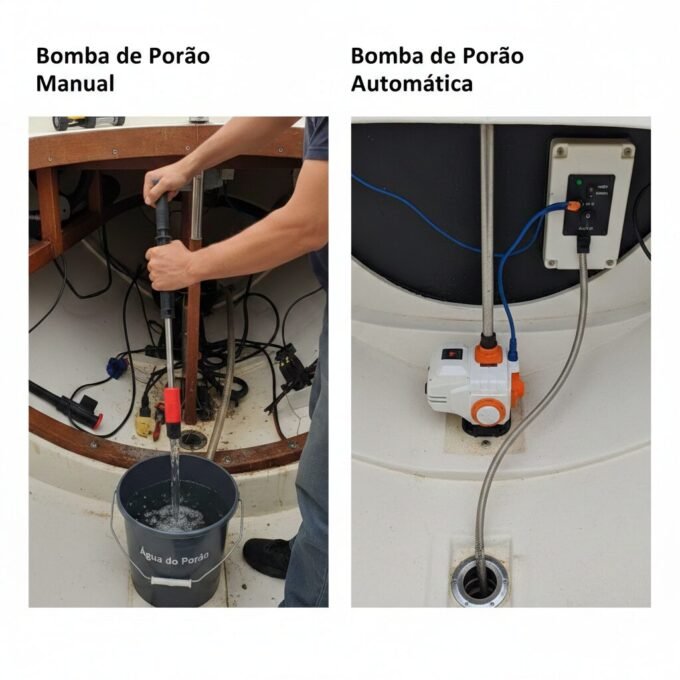 Bomba de Porão Manual vs Bomba de Porão Automática