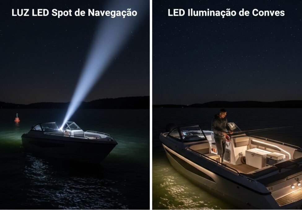 LUZ LED Spot de Navegação vs LED Iluminação de Convés