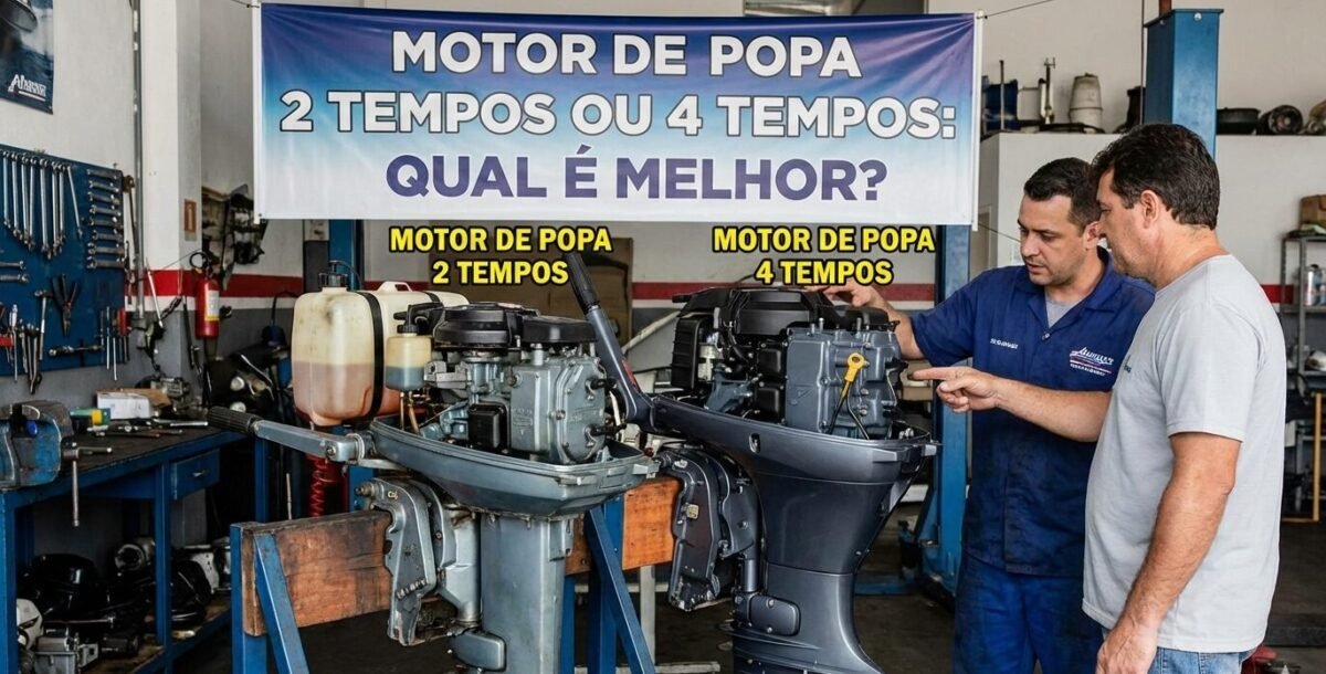 Motor de Popa 2 Tempos ou 4 Tempos Qual é Melhor?