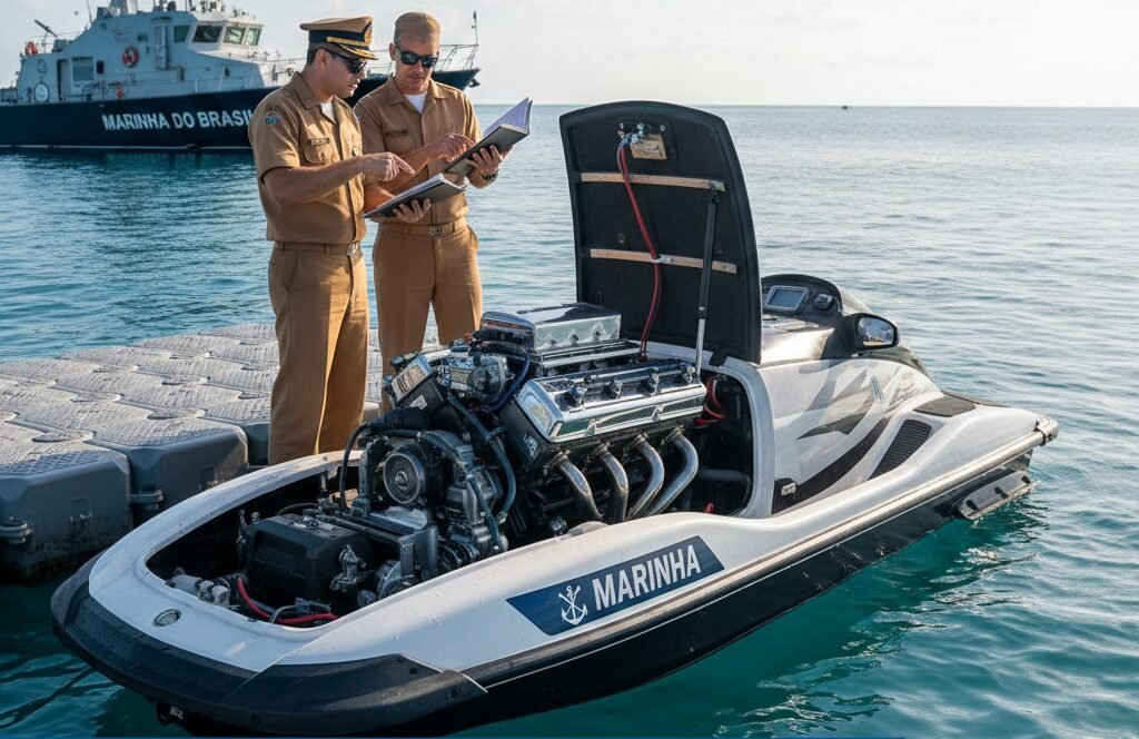 Motor de carro no jet-ski