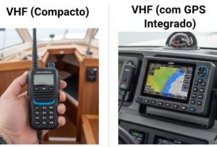 VHF (Compacto) vs VHF (com GPS Integrado):