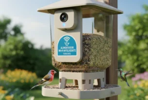 Alimentador com Wi Fi para Aves